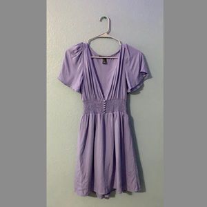 Plunge cut forever 21 purple dress